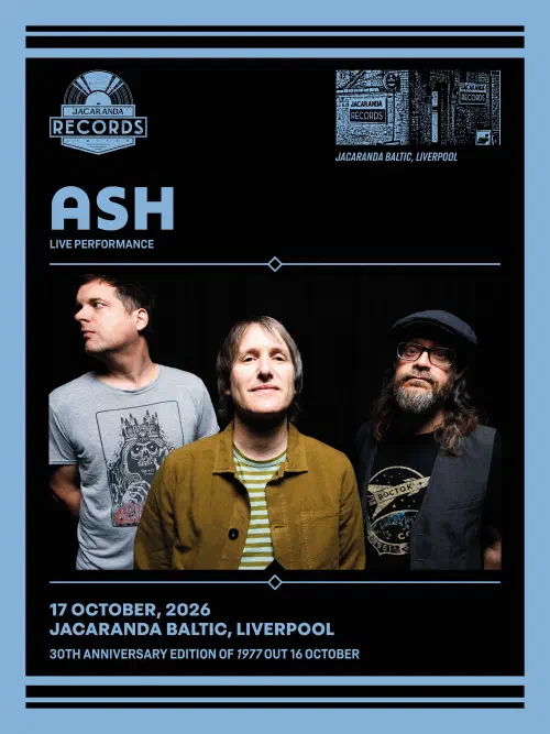 Concert poster for Jacaranda Baltic, Liverpool on October 17, 2026